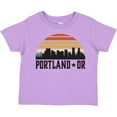 thumbnail image 3 of Inktastic Portland Oregon Skyline Retro Sunset Boys or Girls Toddler T-Shirt, 3 of 5