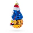thumbnail image 3 of Santa Basketball Player Glass Christmas Ornament, 3 of 5