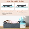 thumbnail image 5 of Pet Products Cooling Gel Memory Foam Dog Bed for Large Dogs w/ Removable Bolsters and Washable Cover, Gray, 5 of 9