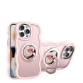 thumbnail image 2 of ELEHOLD Case for iPhone 13 Pro,Wave Frame TPU Magnetic Mirror Case with Strap,Pink, 2 of 12