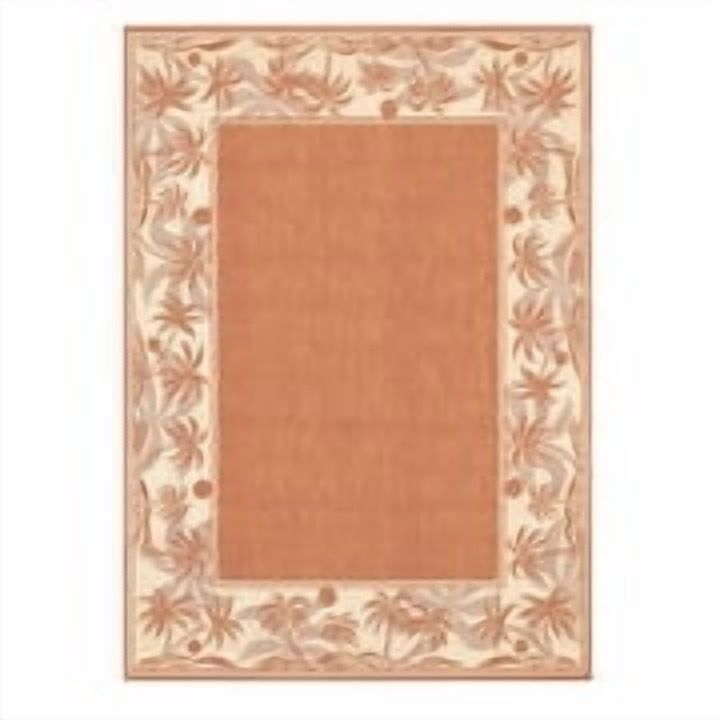 Contemporary Home Living 8.5 ' x 8.50' Beige Island-Inspired Round Area Throw Rug