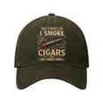 thumbnail image 2 of Sombrero Gorra de béisbol ajustable para hombre y mujer,clásica,de perfil bajo y sin estructura,con diseño de color liso lavado (verde militar,1 pieza). Rkxzt, 2 of 8