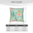 thumbnail image 4 of Bingfone Elephant and Flowers Linen Throw Pillow Covers Cushion Case Pocket Button Vintage Farmhouse Pillowcase for Sofa Couch Bed 16"x16", 4 of 9