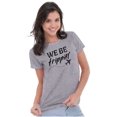 thumbnail image 5 of Funny We Be Trippin Airplane Travel Womens Slim Fit Graphic Tee Brisco Brands M, 5 of 6