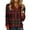 Sky BlueA&031230R, variant on Garbnen Henley Shirts Women Plaid Spring Summer Long Sleeves Shirts for Women Vacation Casual Basic Button Down Blouses for Women