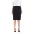 thumbnail image 2 of Women's Oversized Comfort Fit Knee-High Black Midi Pencil Skirt, 2 of 3