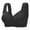 Black, variant on Womens Front Side Buckle Lace Edge No Steel Ring Movement Seamless Gathering Adjustment Yoga Sleep Large Cup Bra