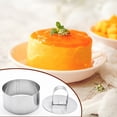 thumbnail image 6 of 6pcs Dessert Cooking Rings Round Stainless Steel Cake Ring Pastry Baking Ring Mousse Cake Moulds Dessert Rings 8 cm Diameter, 6 of 7