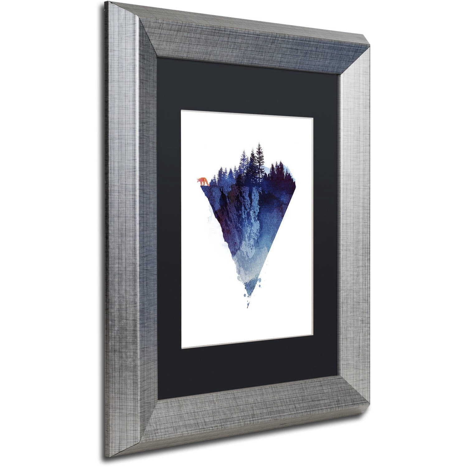 Trademark Fine Art 'Near To The Edge' Canvas Art by Robert Farkas, Black Matte, Silver Frame