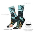 thumbnail image 4 of Cauagu Black Panther Floral Illustration Print Crew Socks for Women and Men,Adult Athletic Running Socks 1-Pair Sports Socks Work Gear Socks with Moisture Wicking, 4 of 6