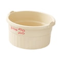 thumbnail image 4 of Bañera de pies, cubo ligero y portátil para baño de pies con puntos de masaje para relajación y pedicura en el hogar. Beige, 4 of 8