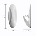 thumbnail image 4 of Pen+Gear Heavy-Duty Plastic Adhesive Large Wall Hooks, Damage Free, White, 2 Count, 4 of 9
