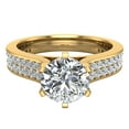 thumbnail image 4 of 1.00 CT TW Diamond Engagement Ring Twin Diamond Accents Setting 18K Gold (G,VS2), 4 of 5
