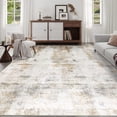 thumbnail image 1 of x Area Rug Washable Neutral Rugs for Living Room Thin Low Pile Bedroom Carpet Modern Abstract Carpet Rugs for Living Room Bedroom Entrance(/Camel), 1 of 7