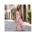 thumbnail image 5 of BLISSFUL STEP Women's Shoes Floral Lace Wedge Slingback Open Toe Platform Heels Pink 10, 5 of 6