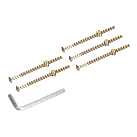 5 Pack M6x120mm Hex Socket Head Screws Bolt with Barrel Nuts & M4 Wrench