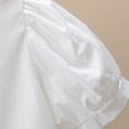 thumbnail image 6 of Jalioing Dress Shirt for Big Girls Short Puff Sleeve Collared Button Down Shirt Girls Solid School Uniform Blouses, 6 of 9