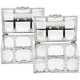 thumbnail image 6 of FELTECHELECTR Small Decorative Boxes Silver Plastic 2Pack Vintage, 6 of 8
