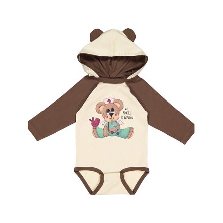 

Inktastic CNA An Angel in Scrubs Teddy Bear Gift Baby Boy Long Sleeve Bodysuit