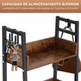 thumbnail image 4 of Librero de 5 Niveles - Estante Mueble Organizador 157x50x30cm, Muebles para Cocina DiseñO Abierto Minimalista con Ganchos, Estanteria, para Cocina Sala Oficina Dormitorio Biblioteca, 4 of 4