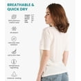 thumbnail image 2 of Merino.tech Women's Short Sleeve T-Shirt - Merino Wool Tee with Merino Sox Included, Black - M, 2 of 7