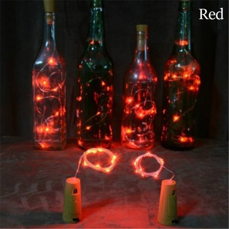 5pcs Warm Wine Bottle Cork Shape Lights 20 LED Night Lights Fairy Lamp I0L2 
