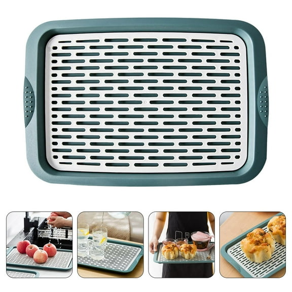 Toyandona 1Pc Double Layer Draining Tray Made of PP Material for Fresh Food Storage and Easy Drainage