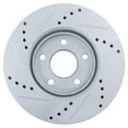 thumbnail image 4 of TRQ Front Performance Brake Rotors Set Premium G-Coated Cross Drilled & Slotted Fits Select 2006-2011 Chevrolet HHR, 4 of 5