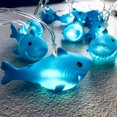 thumbnail image 5 of Cadena de luces LED con forma de tiburón de 1,65 m y 3 m con dibujos de animales marinos, para decoración de habitación de niños, baby shower, fiestas de cumpleaños y Navidad, 5 of 5