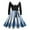 B-Light Blue, variant on Christmas Hepburn Dress for Ladies Vintage Winter Xmas Dresses Oversized Long Sleeve Y2k Essential Snowflake a Line Dress 2025 V Neck Santa Dress(Khaki,M)