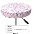 thumbnail image 4 of Gukieu Cute Rabbit Flower Print Round Chair Cover, Dust-proof and Non-slip Bar Chair Protective Cover, Suitable for Bars, Restaurants, Offices-13 inch, 4 of 7