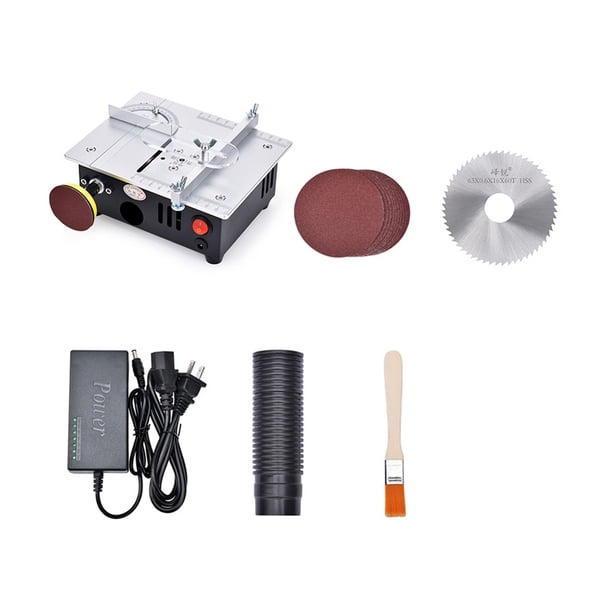 Riwesomey Mini sierra de multifuncional, sierras eléctricas de 96W, pequeña herramienta de corte DIY, torno de banco para carpintería con Herramientas eléctricas estándar Enchufe estadounidense Riwesomey TO011855-01B