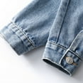 thumbnail image 4 of OSFVNOXV Cropped Denim Jackets for Juniors 2025 Trendy Long Sleeve Short Vintage Classic Jean Jackets with Key Pockets, 4 of 8