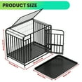 thumbnail image 6 of Heavy Duty Dog Crate Cage,42inch Dog Crate Cage,Escape-Proof Steel Cage With Wheels,Folding Metal Dog Cage with Removable Tray,for Indoor,Outdoor,Haste, 6 of 7