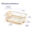 thumbnail image 2 of 3-Piece Multi-Functional Dish Drying Rack with Drain Board & Utensil Holder, Beige, 2 of 5