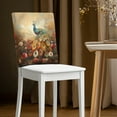 thumbnail image 2 of TSOVTHRID Vintage Peacock Floral Print Chair Back Slipcovers Removable Washable Kitchen Chair Cover Stretchable Dining Chairs Protector for Home Dining Room Holiday Festival Decoration, Set of 1, 2 of 7