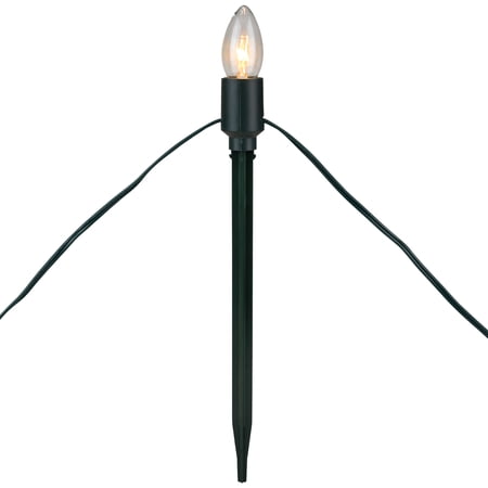 Northlight Lighted C9 Christmas Outdoor Pathway Markers - Clear Lights - 14 - Set of 15
