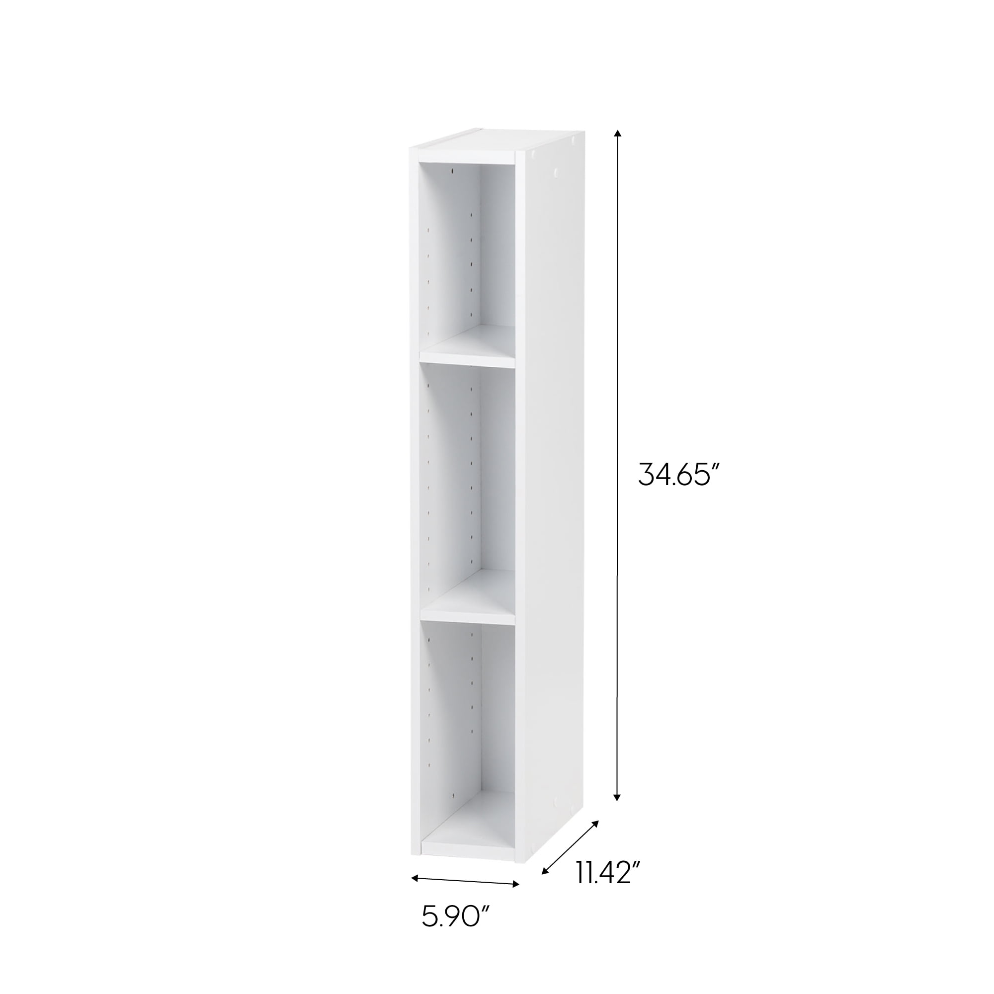 IRIS USA Small Spaces Wood, Bookshelf Storage Shelf, Bookcase, 2-Tier,  White (596166)
