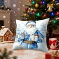 thumbnail image 4 of Christmas Decorative Pillow Covers 18x18" Christmas Patterns Pillowcase Vintage Watercolor Blue Printed Home Decors Cushion Cover Christmas for Couch Sofa Bed Home Decors Cushion Covers, 4 of 7