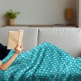 thumbnail image 3 of Dessert Soft Flannel Fleece Throw Blanket, Delicious Milky Ice Cream with Sprinkles Pattern Frozen Desserts on Blue, Cozy Plush for Indoor and Outdoor Use, 50" x 70", Sky Blue and White, by Ambesonne, 3 of 5