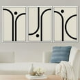 thumbnail image 2 of PixonSign Framed Canvas Print Wall Art Set Minimal Geometric Curved Line Landscapes Abstract Shapes Illustrations Modern Art Boho Decorative for Living Room, Bedroom, Office - 16"x24"x3 WHITE, 2 of 5