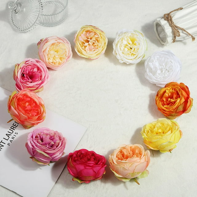 5Pcs Fake Peony Heads Soft Table Centerpiece No-watering Wedding Party Fake Flowers Photograph Props
