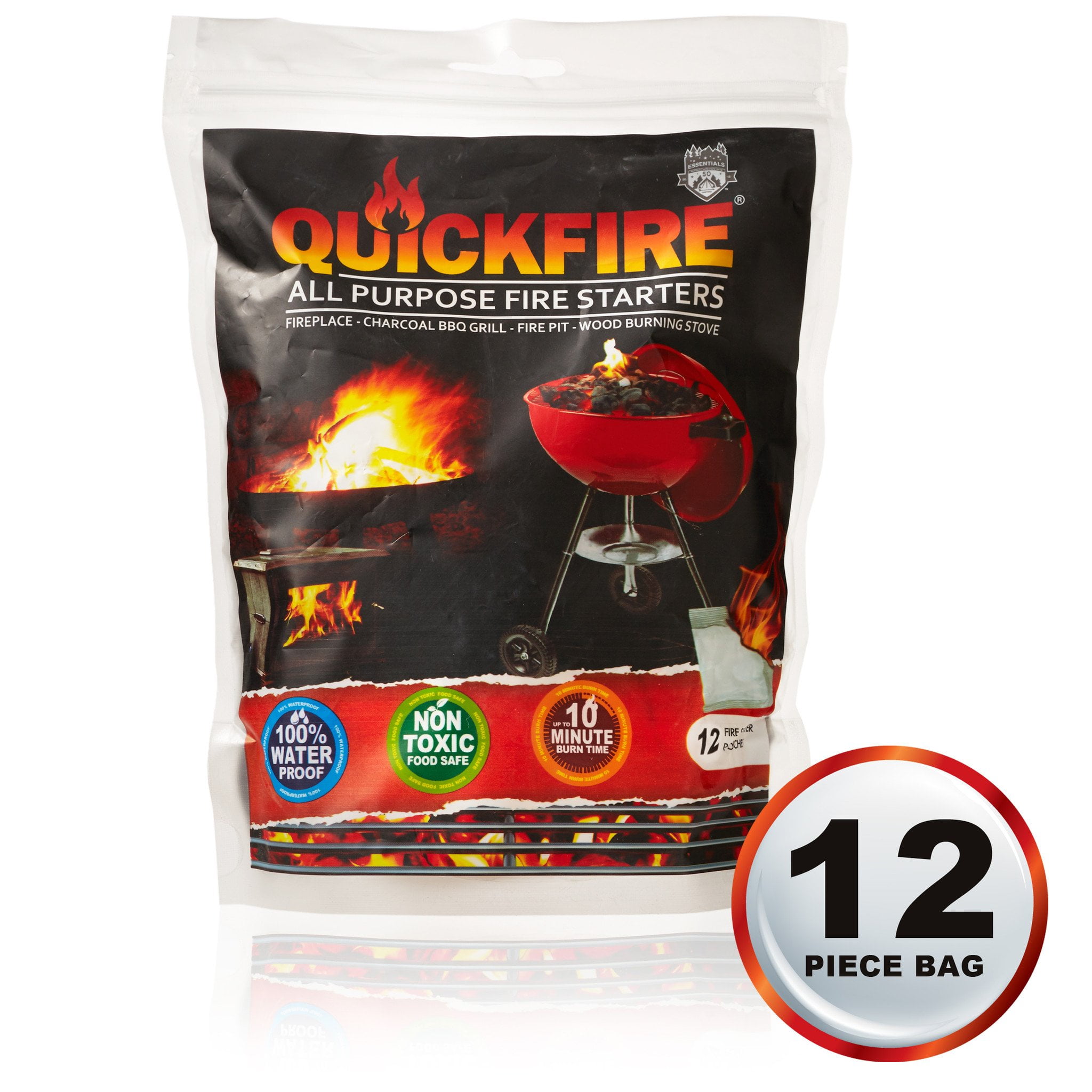 Fire Starter 100 pcs Quick Instant Fire Starters,Waterproof All-Purpose Odorless and Non-Toxic Charcoal Starters BBQ Kindling Accessories for Campfire,Grills,Charcoal,Fireplace,Firepits,Survival. 