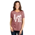 thumbnail image 2 of Love Havanese Women's Fashion Relaxed T-Shirt Tee Heather Rouge Medium, 2 of 3