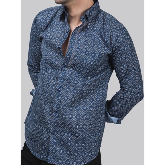 Arctic Men's Printed Full Sleeve Casual Linen Shirt