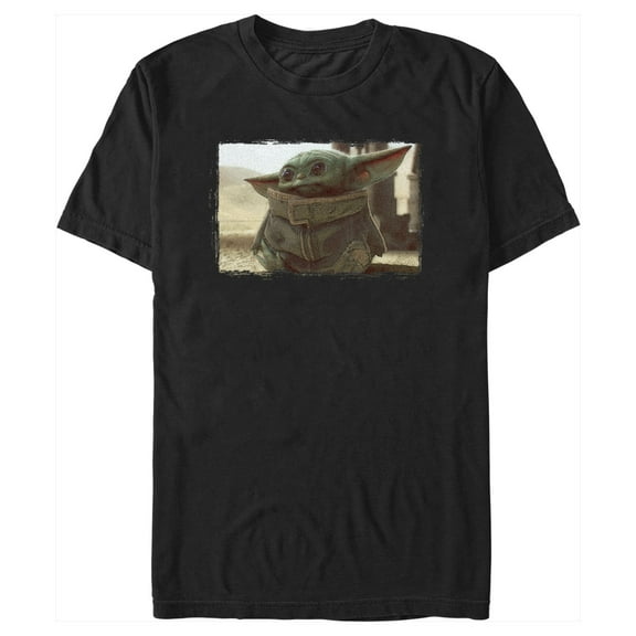 Men's Star Wars: The Mandalorian Grogu Scene  Graphic Tee Black Small