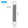 thumbnail image 2 of Uxcell Extension Spring, Wire Diameter Free Length Spring Steel Dual Hook Tension Springs for Lawn Tractor Home Repairs DIY 1.2*10*65mm, 2 of 6