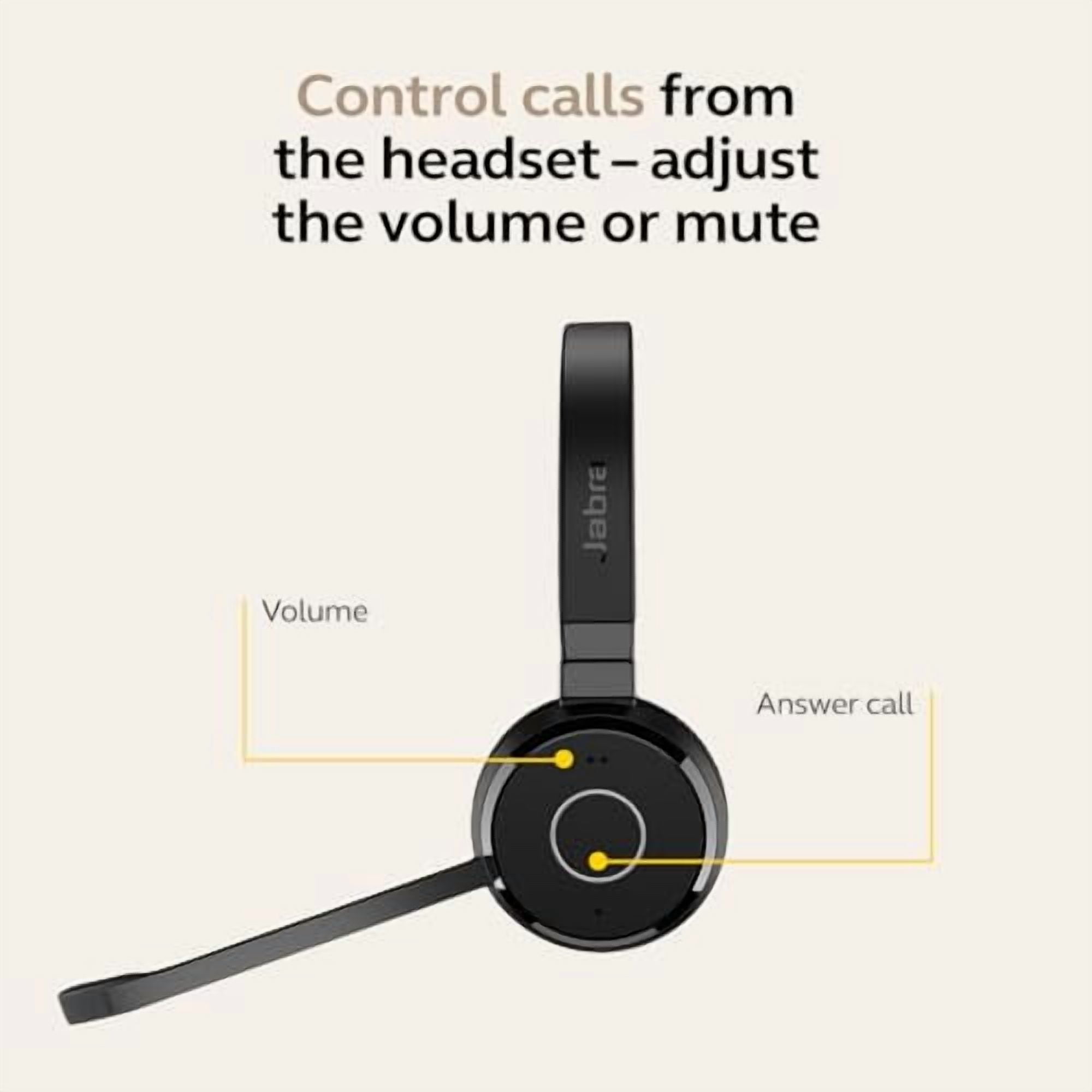 Jabra Evolve 65 TE - USB-A MS Stereo (Include Stand) Wireless Headset / Music Headphones