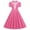 Pink, variant on LYEAA 1940s Dresses for Women Plus Size Short Sleeve Formal Elegant Loose Knee Length A Line Wedding Guest Dresses Collared Polka Dots Bow Vintage Prom Flowy Summer Ball Gown Party Dresses Pink 2XL