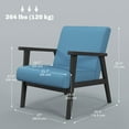 thumbnail image 3 of HOMCOM Fauteuil d'Appoint Moderne Mi-Siècle pour Salon Chambre, 3 of 10